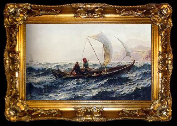 framed  unknow artist Seascape, boats, ships and warships.123, ta009-2